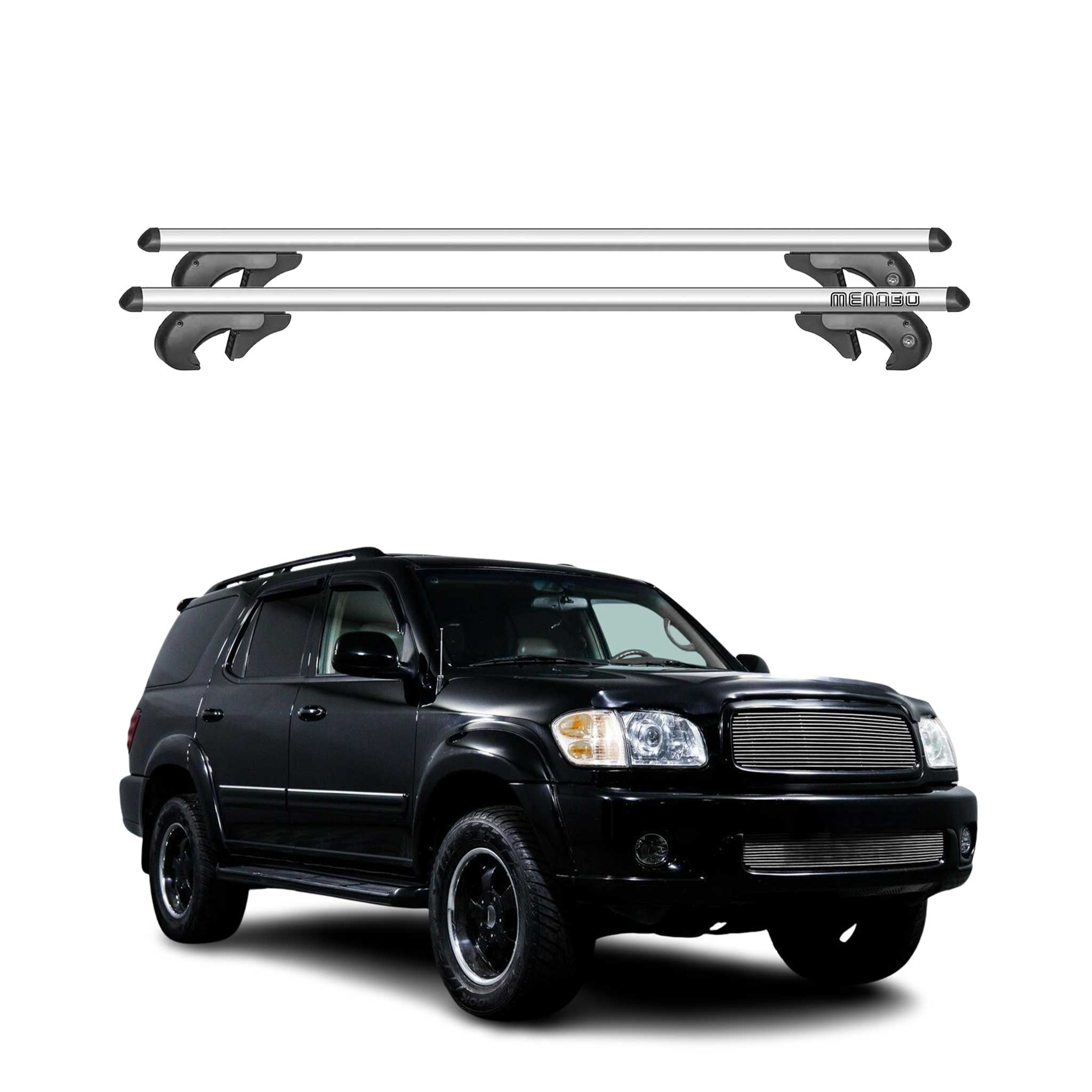 2001-2007 Toyota Sequoia Roof Rack Cross Bars Silver