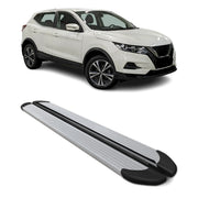 Side Step Nerf Bars Running Board for Nissan Rogue Sport 2017-2022 Silver 2 Pcs