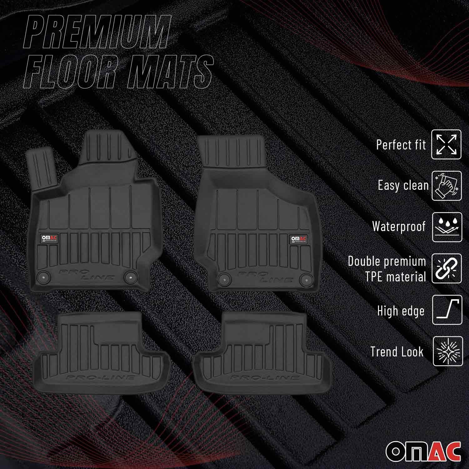 2006-2014 Audi TT Premium Floor Mats Liners Full Set All Weather Heavy Duty