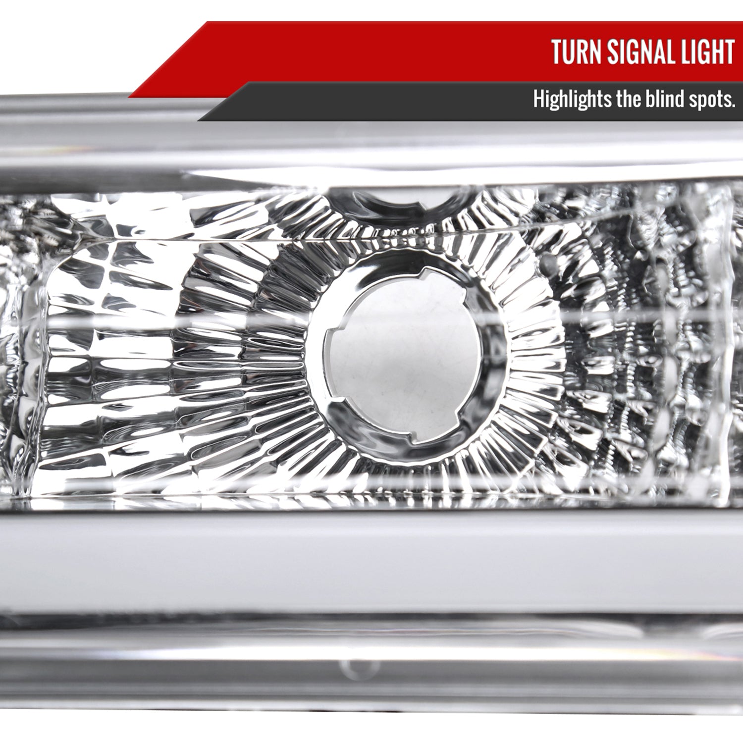 1988-1998 Chevy/GMC C10 C/K LED Strip Bumper Corner Signal Lights Chrome/Clear