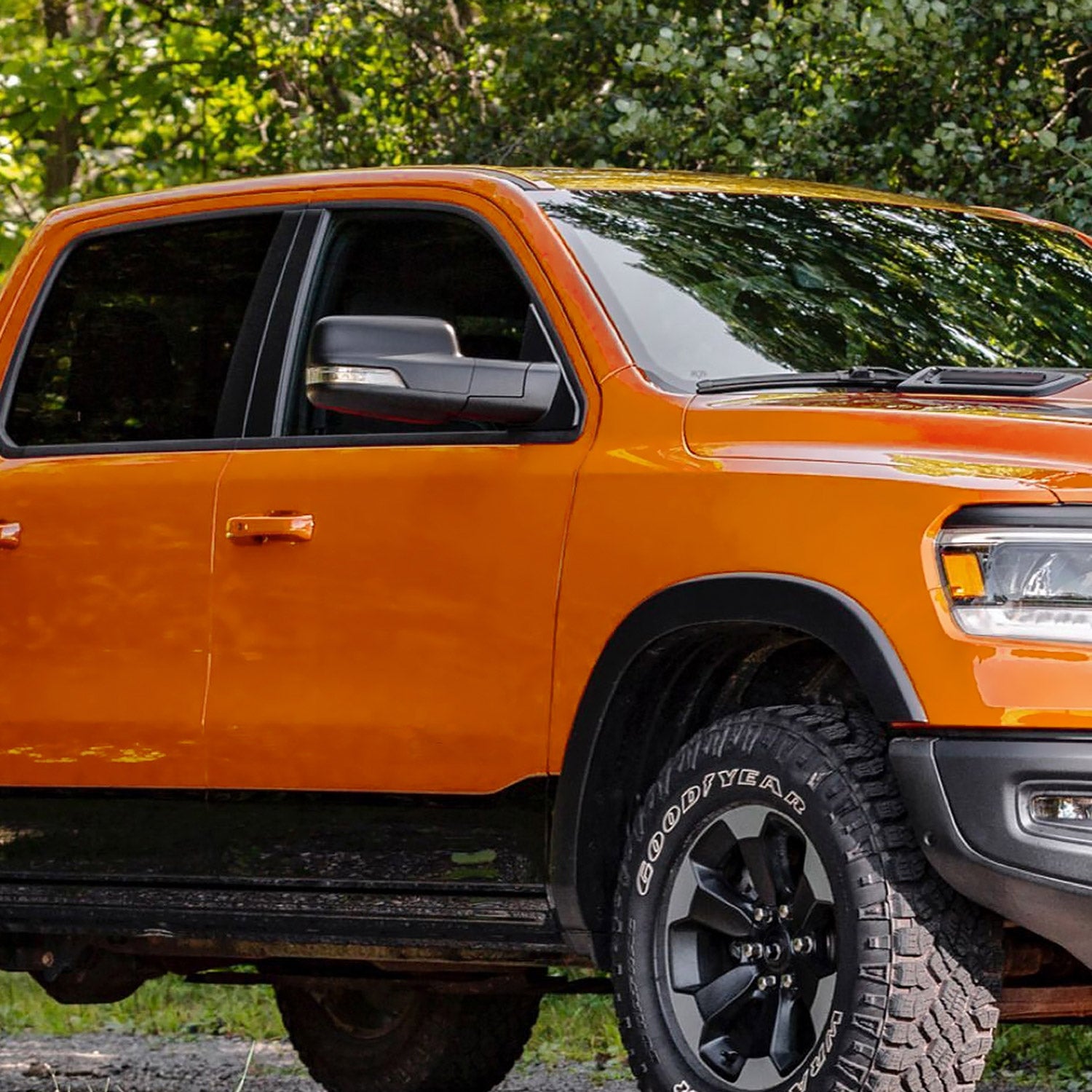 2019-2024 Dodge RAM 1500 Black Manual Fold & Heated Side Mirror Passenger