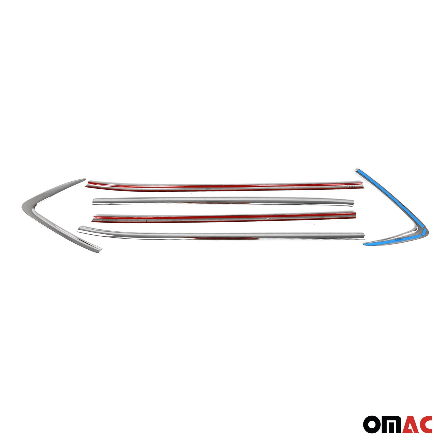 2016-2021 Hyundai Tucson Window Molding Trim Streamer Stainless Steel Silver 6 Pcs