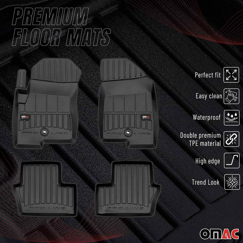 2007-2012 Dodge Caliber Premium Floor Mats Liners Full Set All Weather Heavy Duty