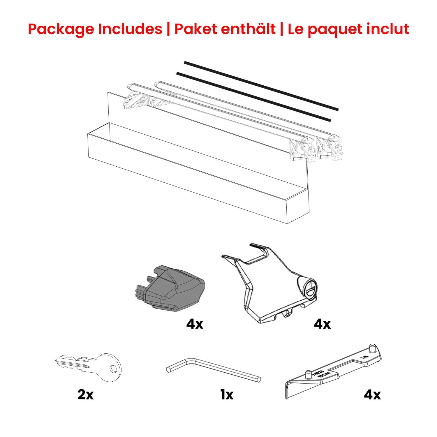 Roof Rack Cross Bars Luggage Carrier for BMW X3 G45 2025-2026 Alu Silver Grey 2x