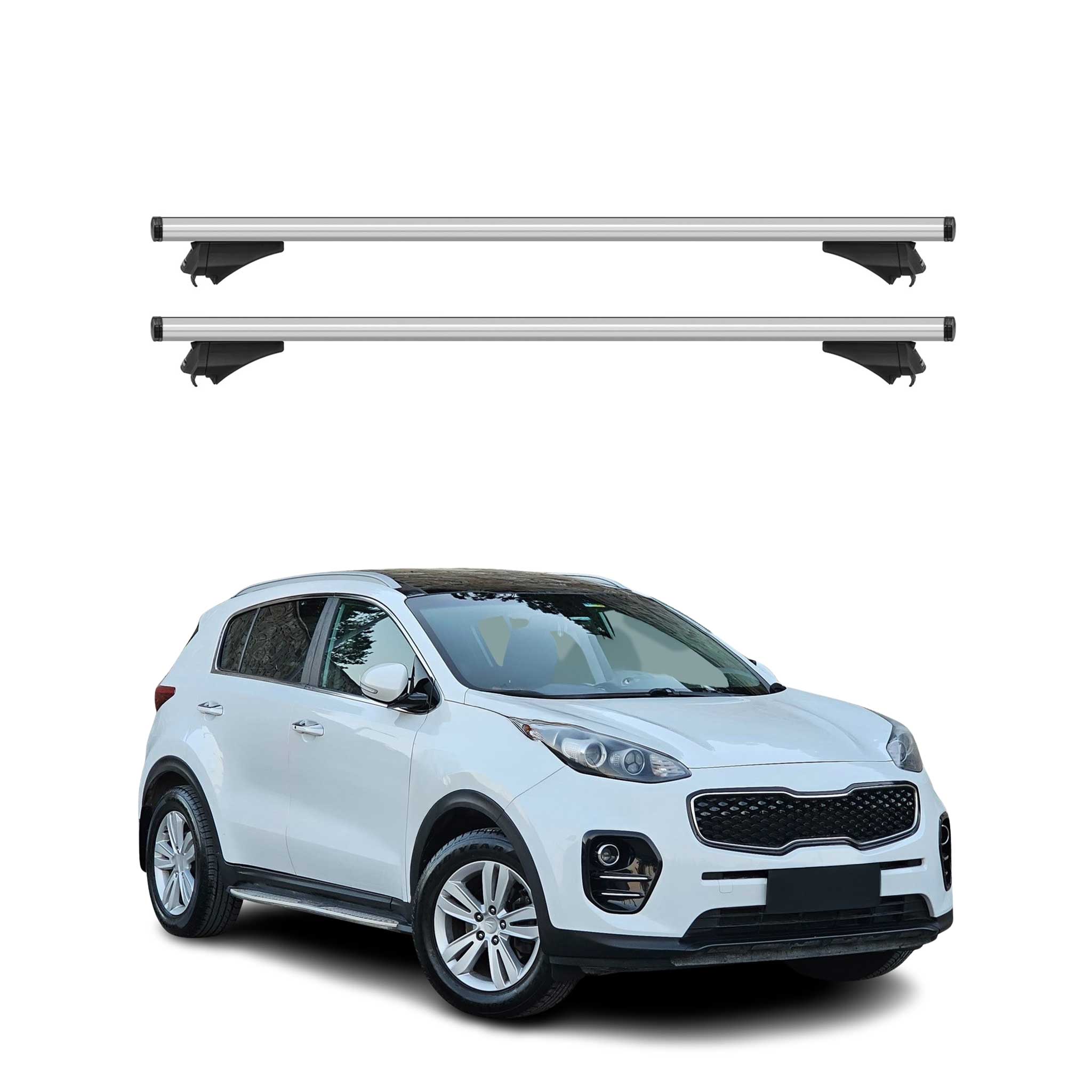2017-2019 Kia Sportage Roof Rack Cross Bars Silver