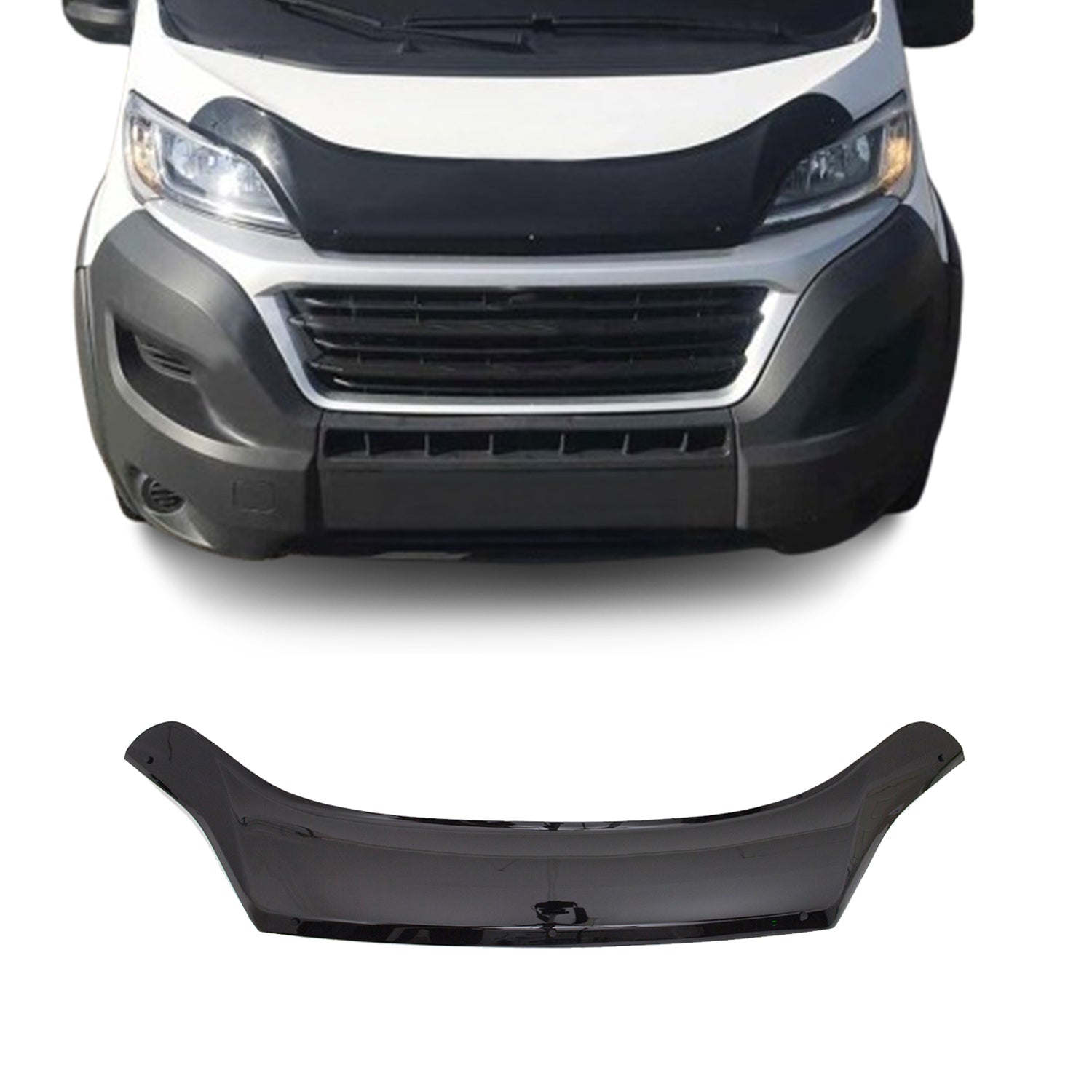 2023-2026 RAM ProMaster Front Bug Shield Hood Deflector 1 Pc Smoke