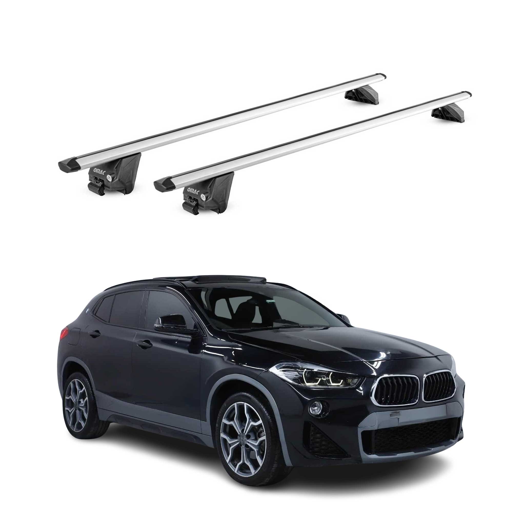 2018-2023 BMW X2 F39 Roof Rack Cross Bars Silver