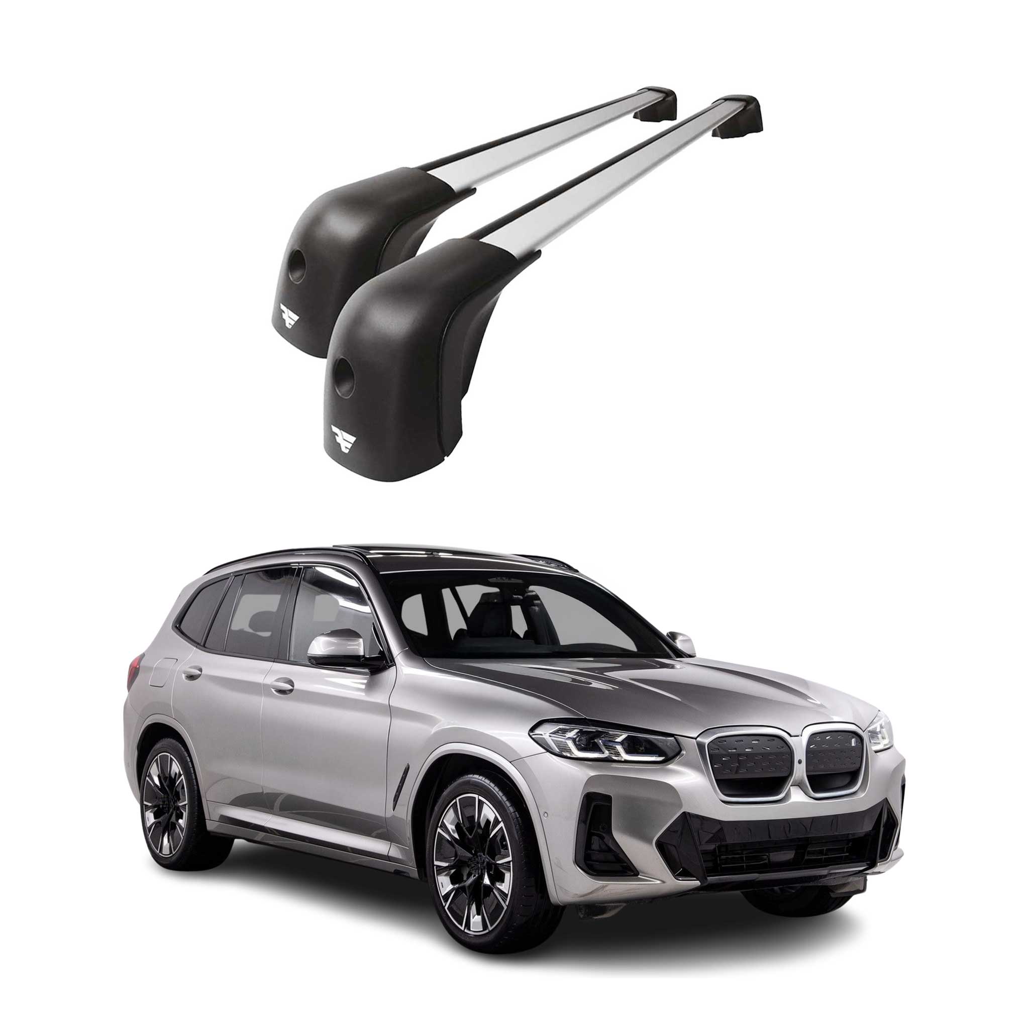2021-2025 BMW iX3 G08 Roof Racks Cross Bars Silver