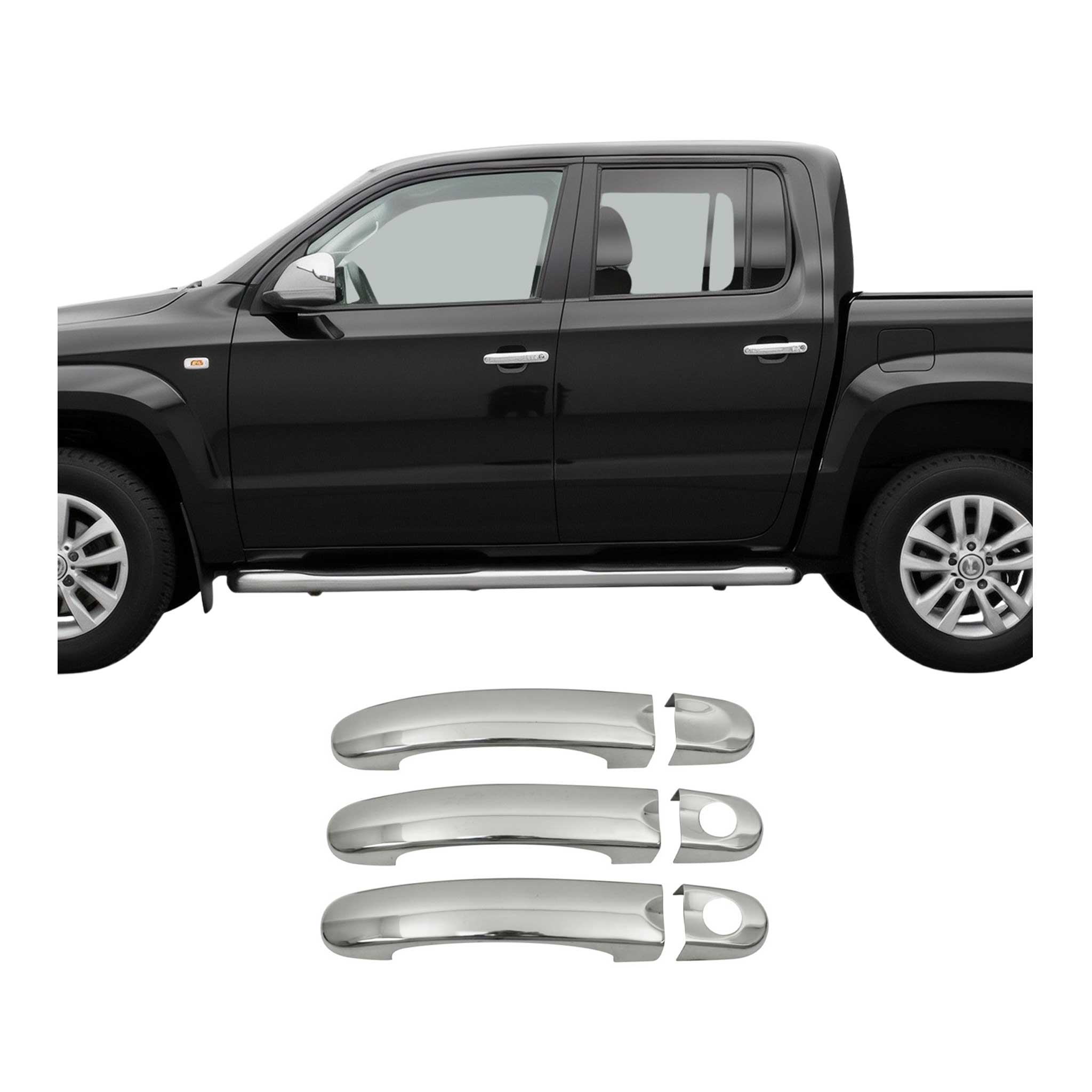 2011-2018 VW Touareg Car Door Handle Cover Protector Stainless Steel Chrome 8 Pcs