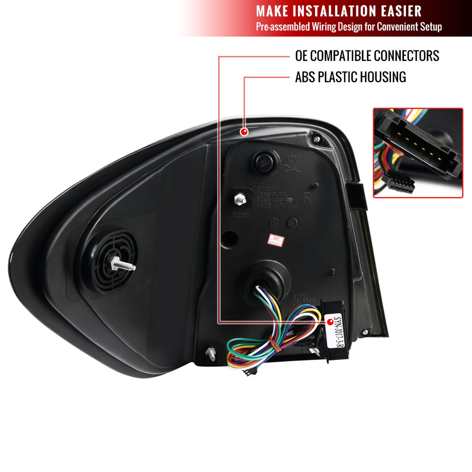 2006-2011 Mercedes Benz W164 ML Class LED Tail Lights Chrome/Red Lens