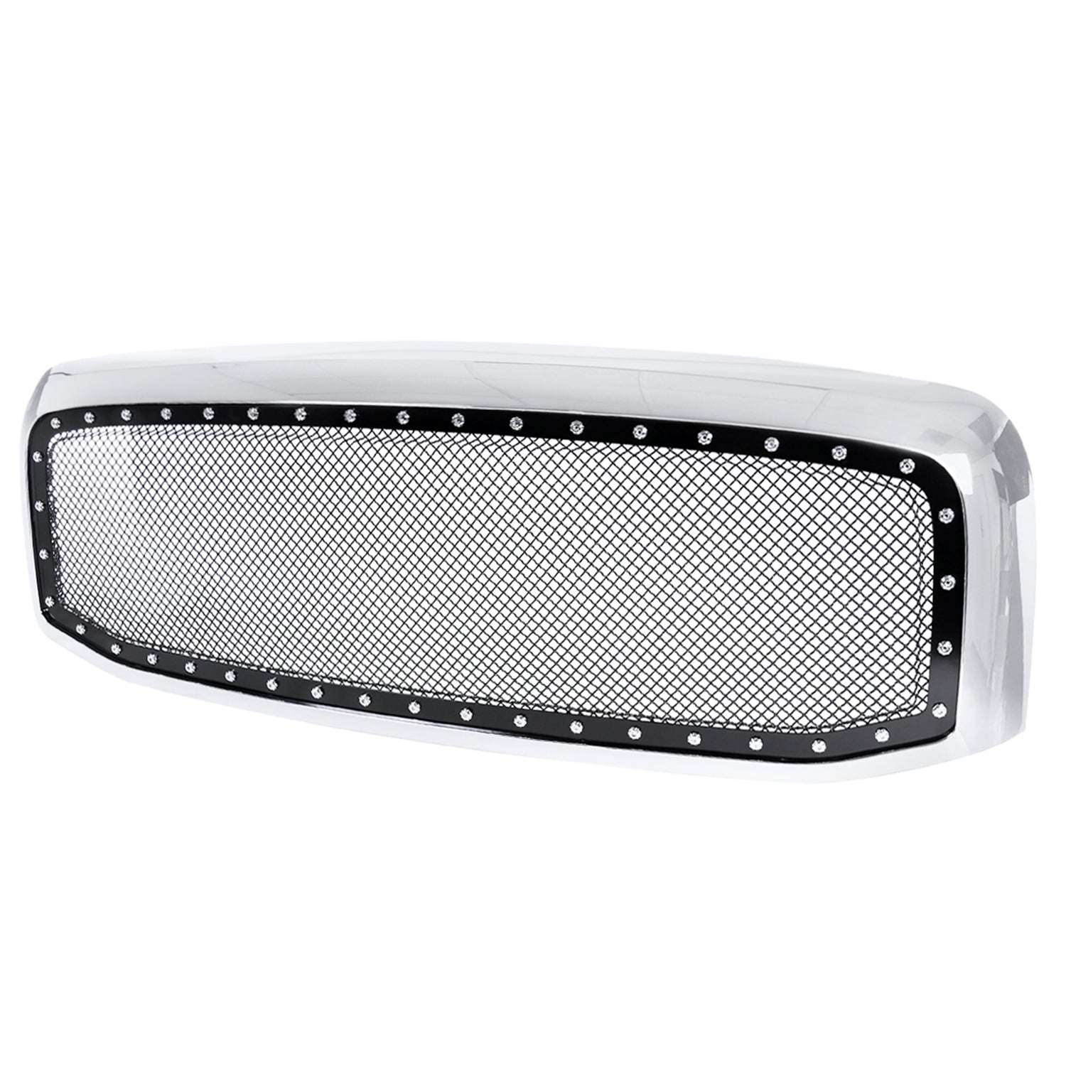 2006-2008 Dodge RAM Chrome ABS Rivet Style Grille w/ Stainless Steel Mesh