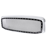 2006-2008 Dodge RAM Chrome ABS Rivet Style Grille w/ Stainless Steel Mesh