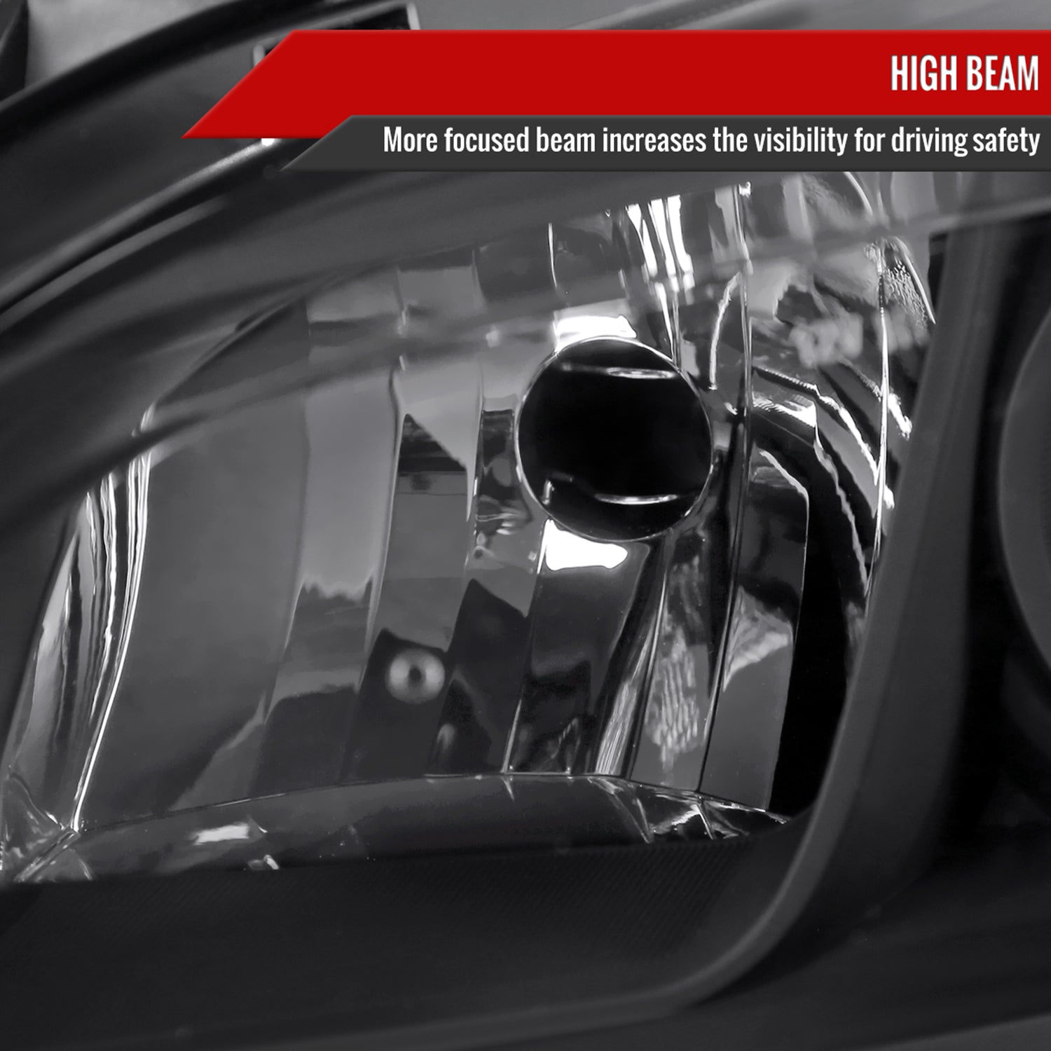 2013-2016 Chevy Malibu Projector Headlights Matte Black Housing/Clear Lens