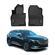 2016-2023 Mazda CX-9 Premium Floor Mats Liners First Row Front Black