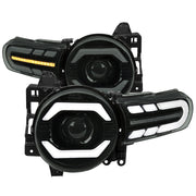 2007-2014 Toyota FJ Cruiser Signal Animated LED Bar Projector Headlights Smoke