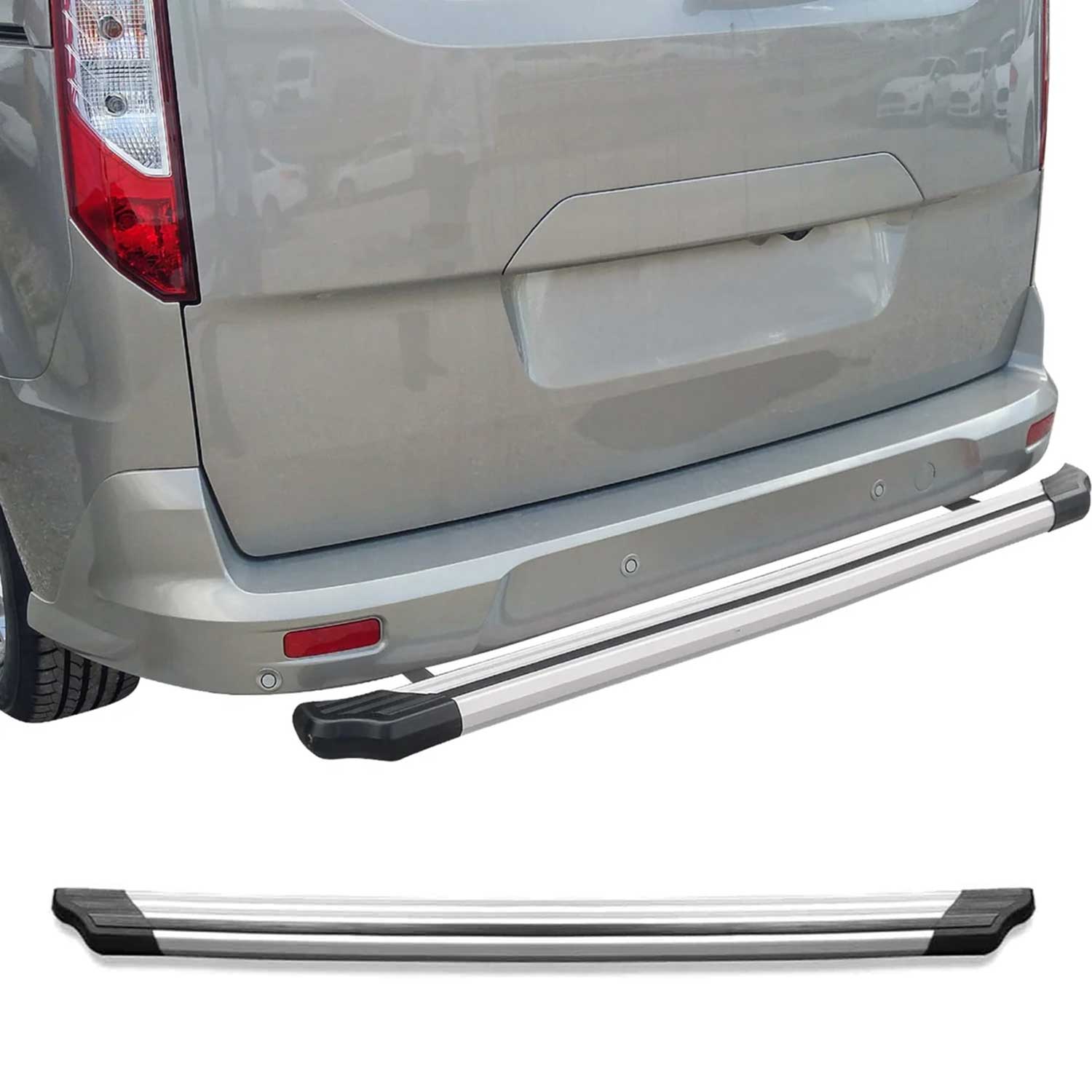 2002-2009 Ford Transit Connect Rear Bumper Step Guard Protector Silver 1 Pc