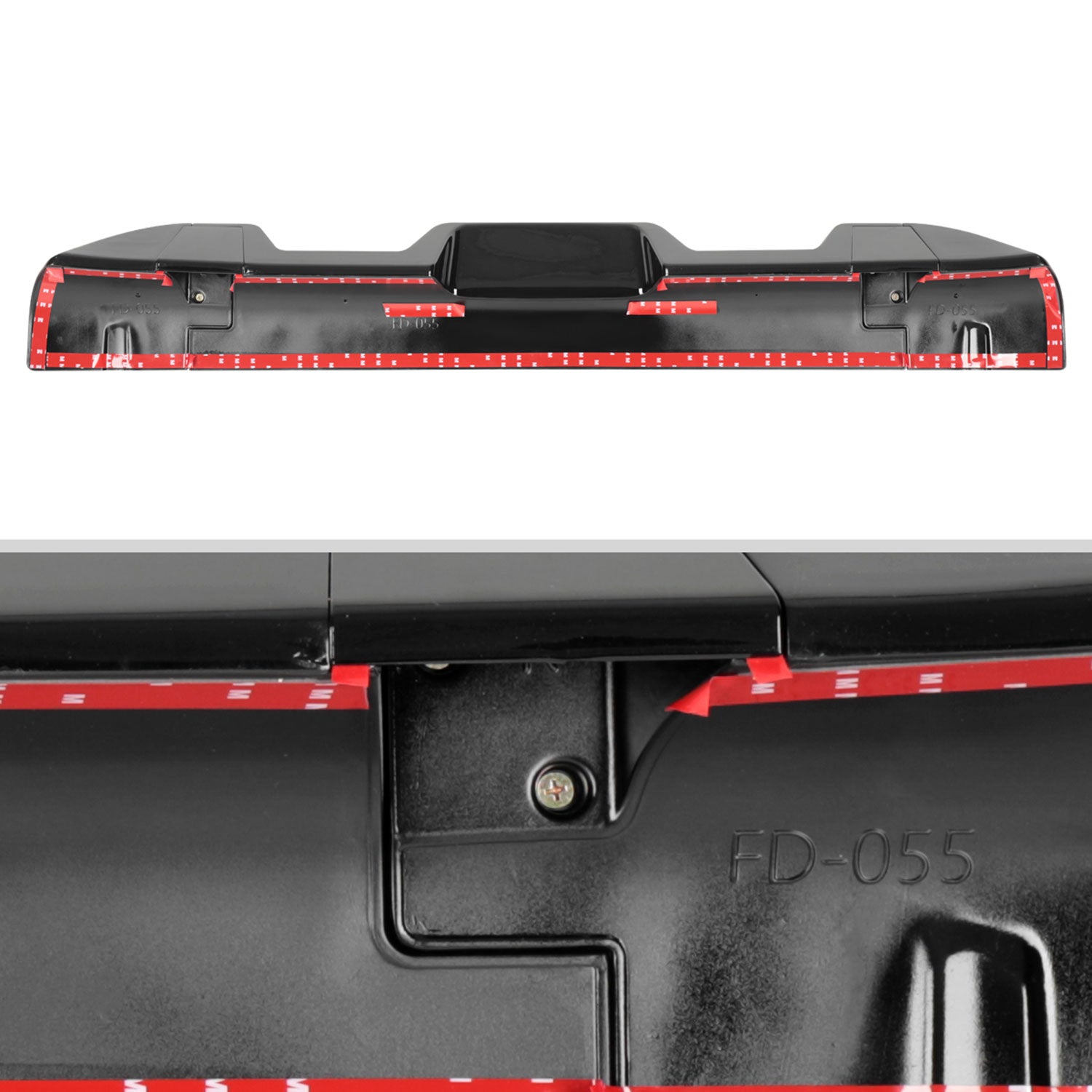 2011-2016 Ford F-250/F-350/F-450 Rear Roof Glossy Black Truck Spoiler Wing Kit