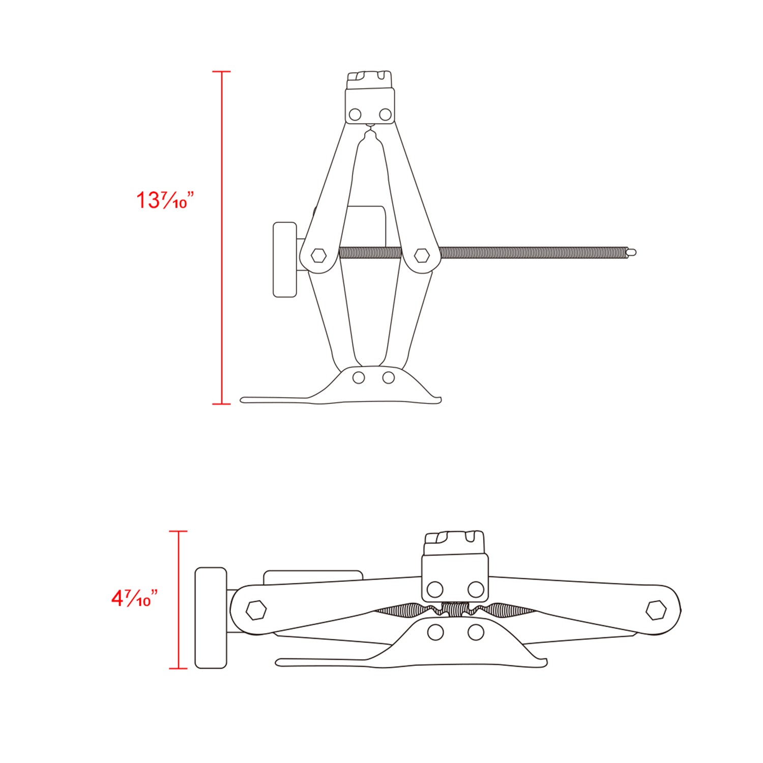 Universal 12V 2-Ton Emergency Electric Scissor Jack & Impact Wrench Kit