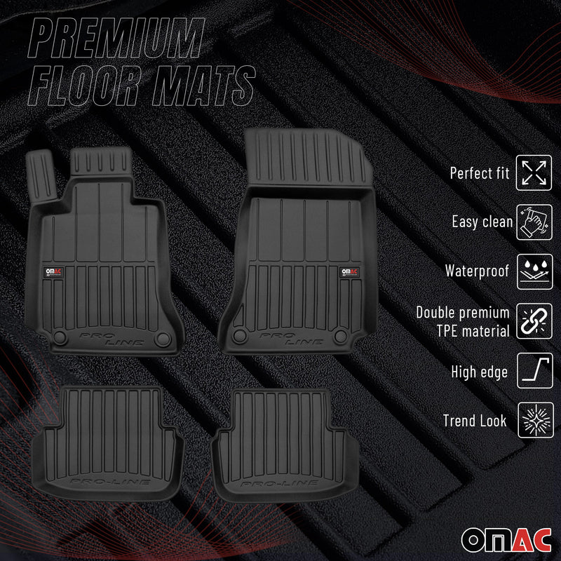 2010-2017 Mercedes E Class C207 Coupe Premium Floor Mats Liners Full Set All Weather Heavy Duty