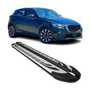 2016-2021 Mazda CX-3 Running Boards Side Steps Silver & Black