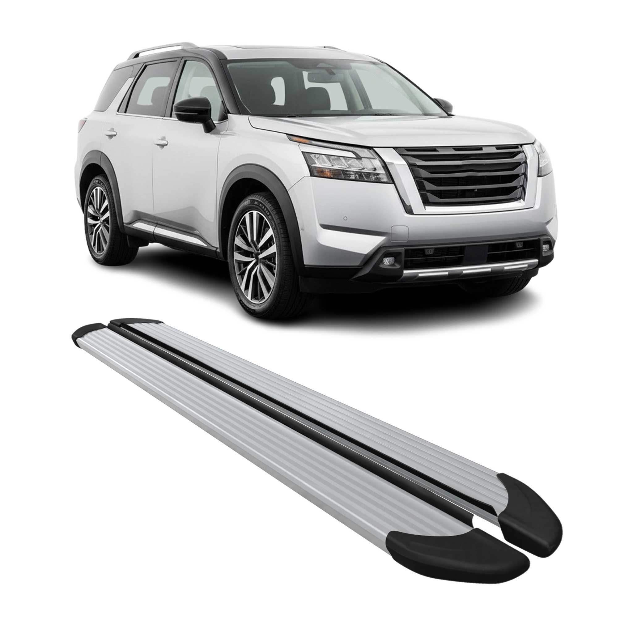 2022-2025 Nissan Pathfinder Running Board Nerf Bar Side Step Silver 2 Pcs
