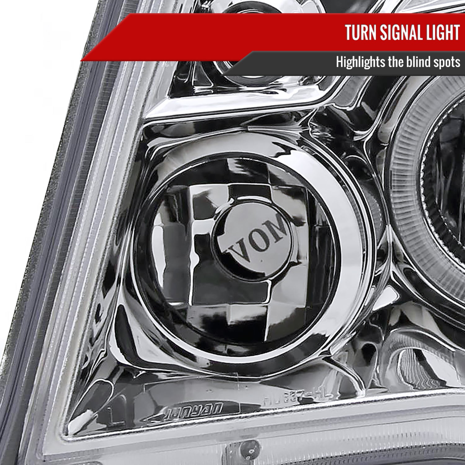 2005-2011 Toyota Tacoma Dual Halo Projector Headlights Chrome/Clear Lens