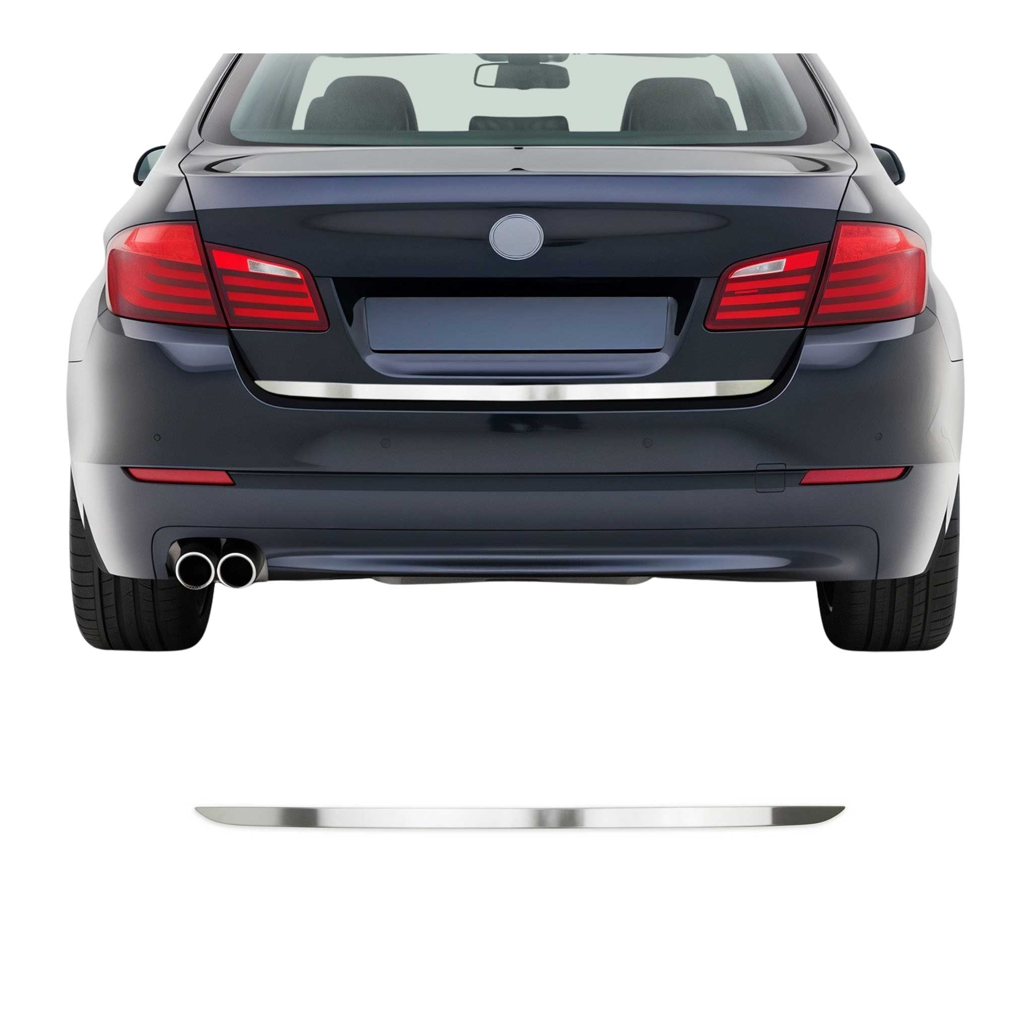 2011-2016 BMW 5 Series F10 Sedan Rear Trunk Lid Molding Trim Brushed Stainless Steel