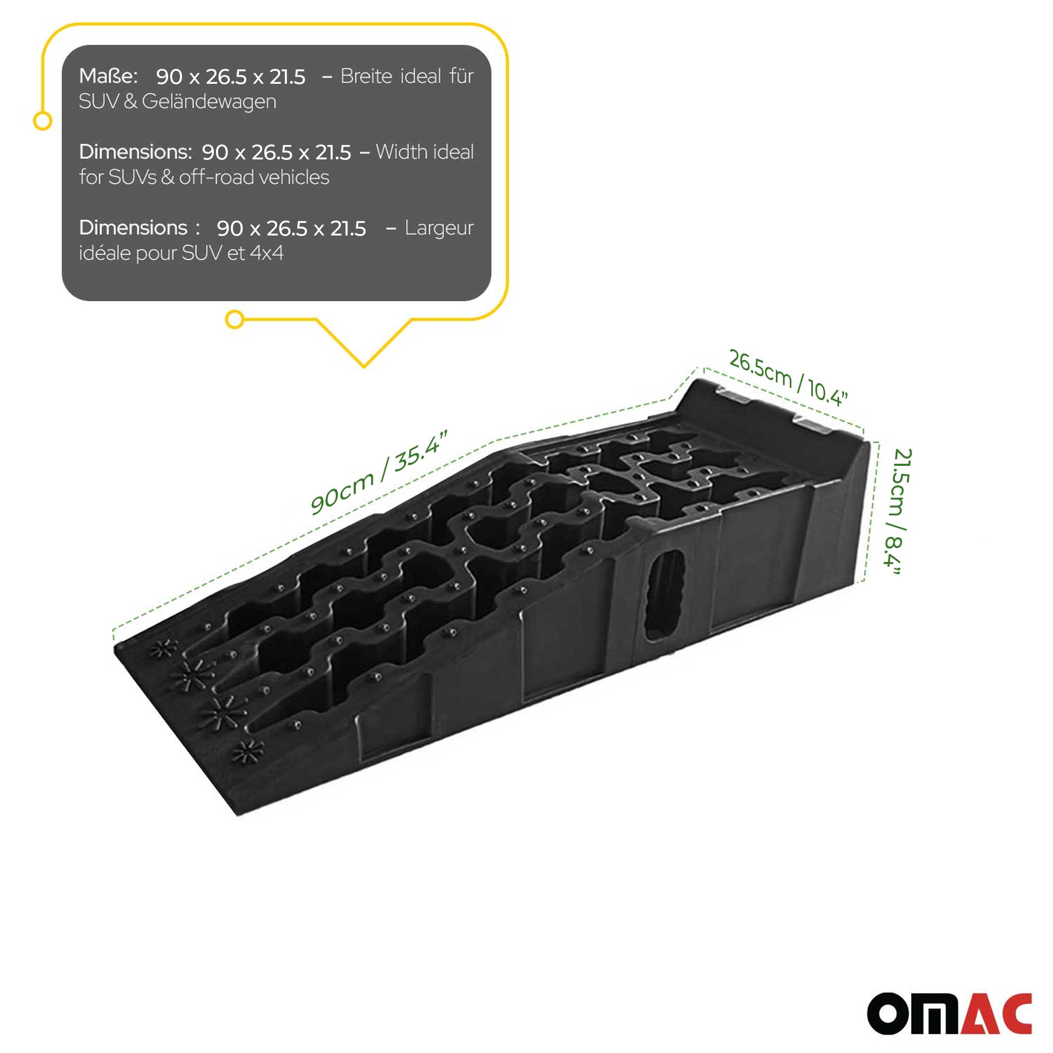 RV Trailer Truck Camper ATV Ramp Wheel Levelling Lifting 11000lbs x 2PCS