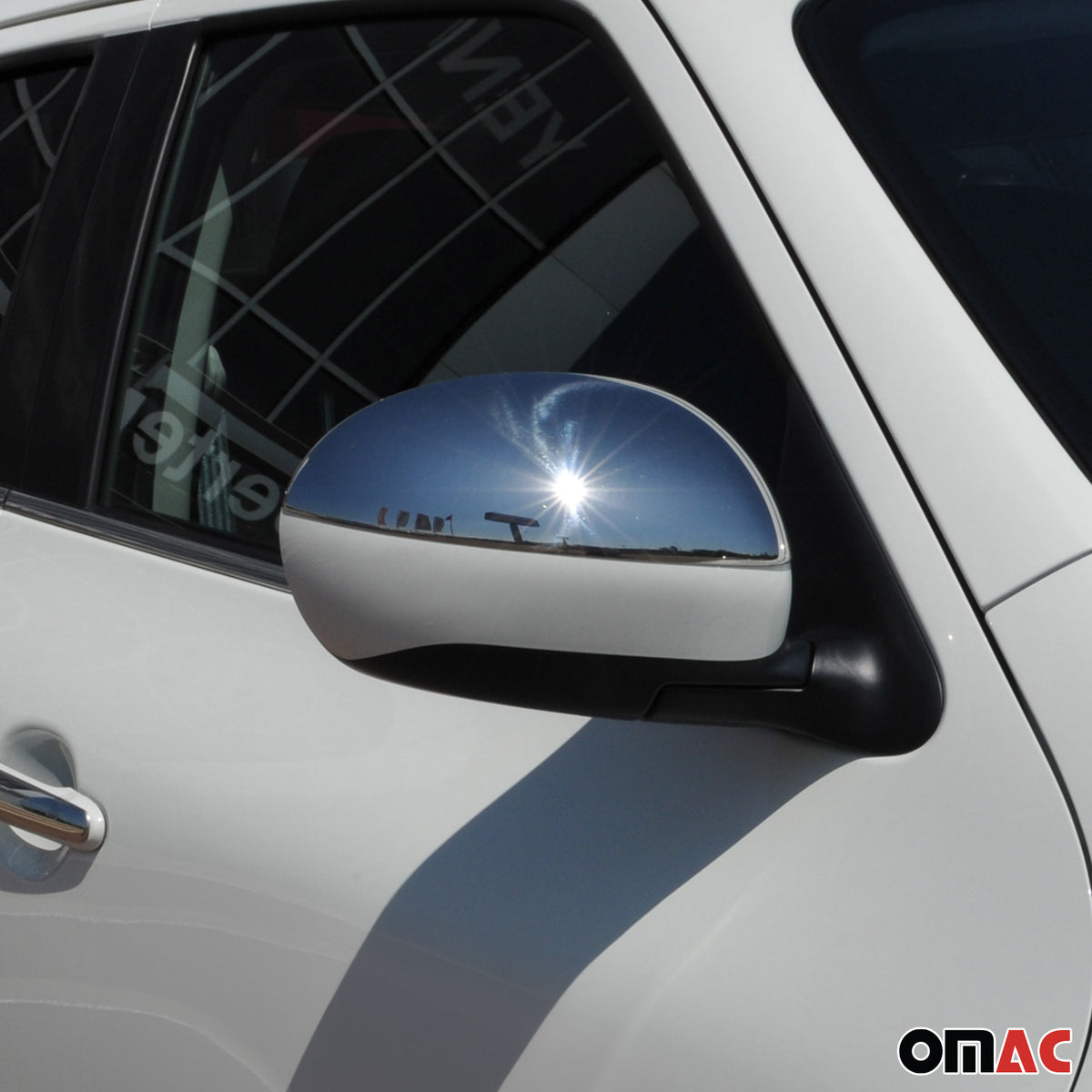 2011-2014 Nissan Juke Side Mirror Cover Caps Stainless Steel Silver 2 Pcs