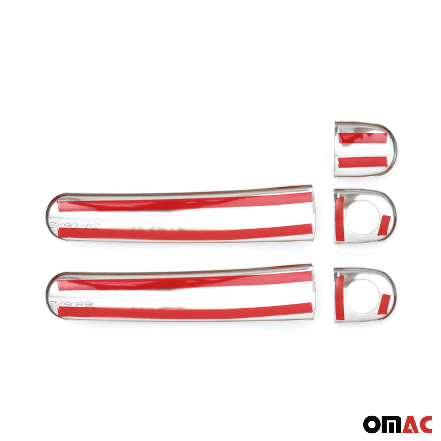 2012-2019 VW Beetle Car Door Handle Cover Protector Stainless Steel Chrome 2 Key Hole