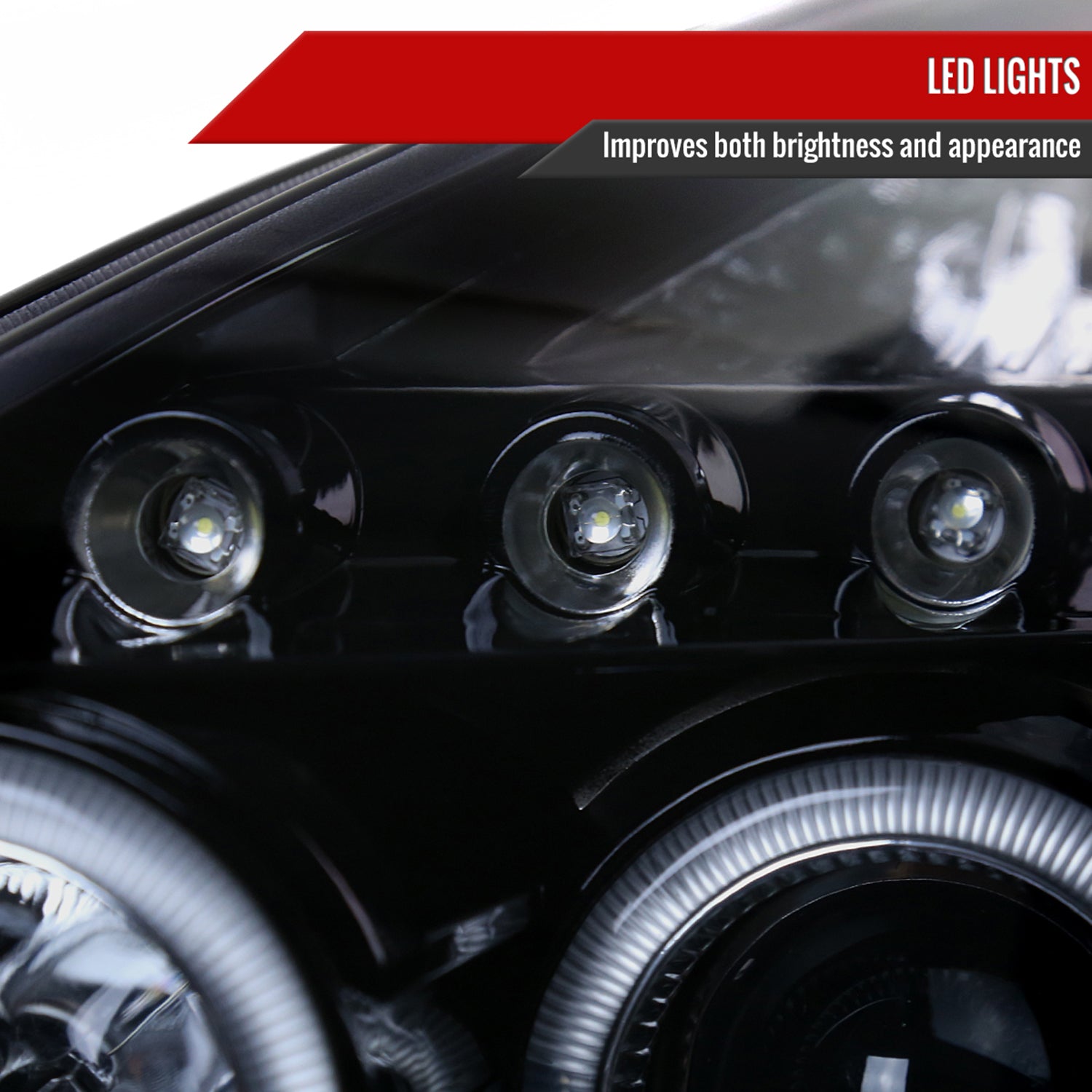 2000-2005 Toyota Celica Dual Halo Projector Headlights Glossy Black/Smoke Lens