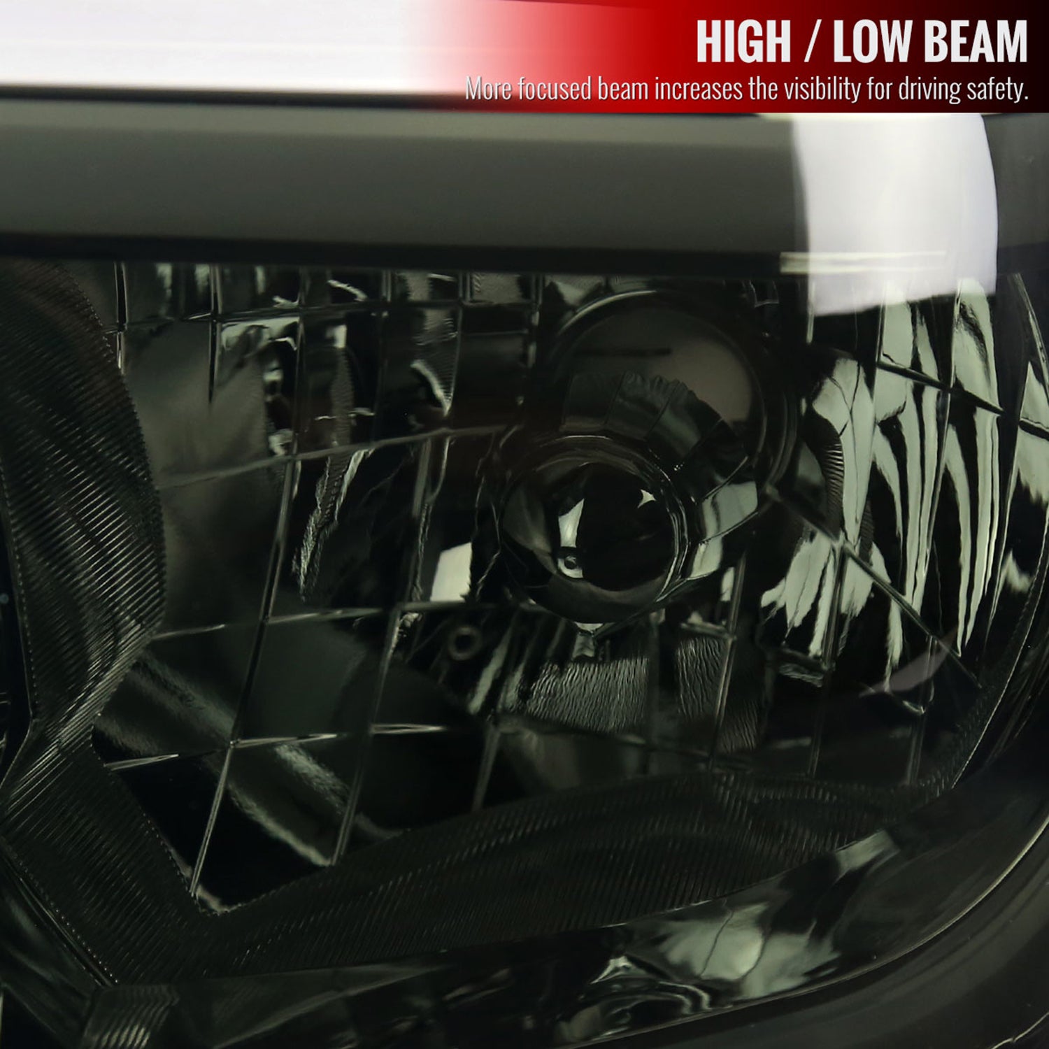 2014-2021 Toyota Tundra LED Bar Factory Style Headlights Chrome/Smoke Lens