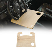Car Steering Wheel Tray Desk Wooden Handy Food Work Table Laptop Cup Holder