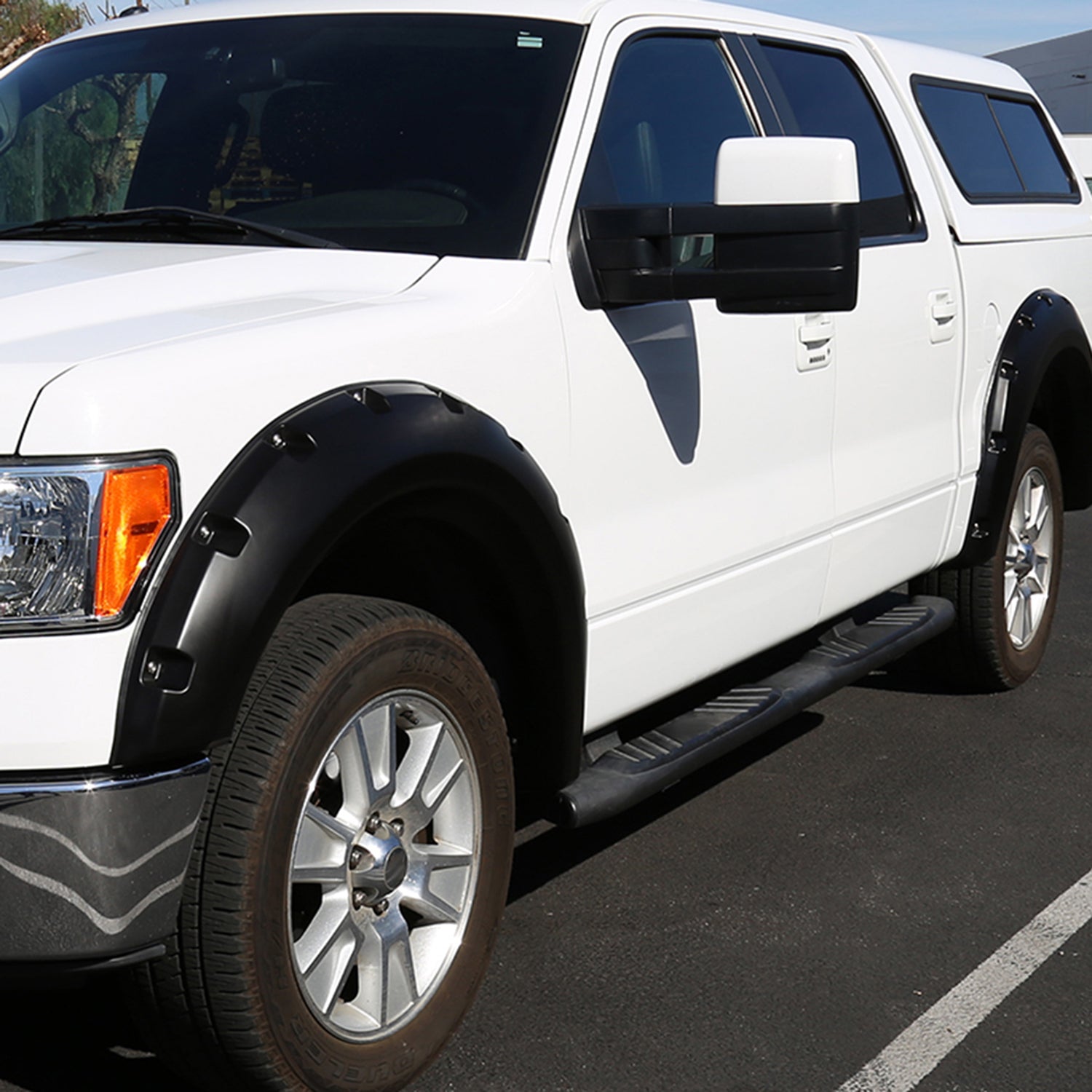 2009-2014 Ford F-150 Styleside Smooth Rivet Style Fender Flares Protector