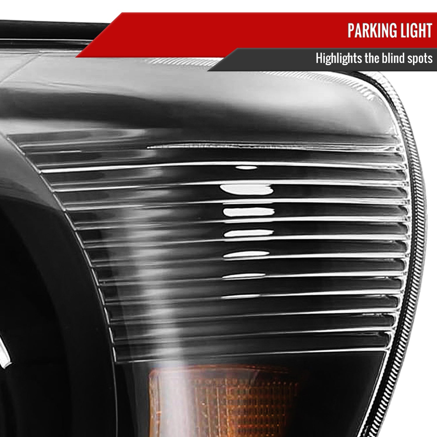 2005-2011 Toyota Tacoma Retro Style Projector Headlights Matte Black/Clear