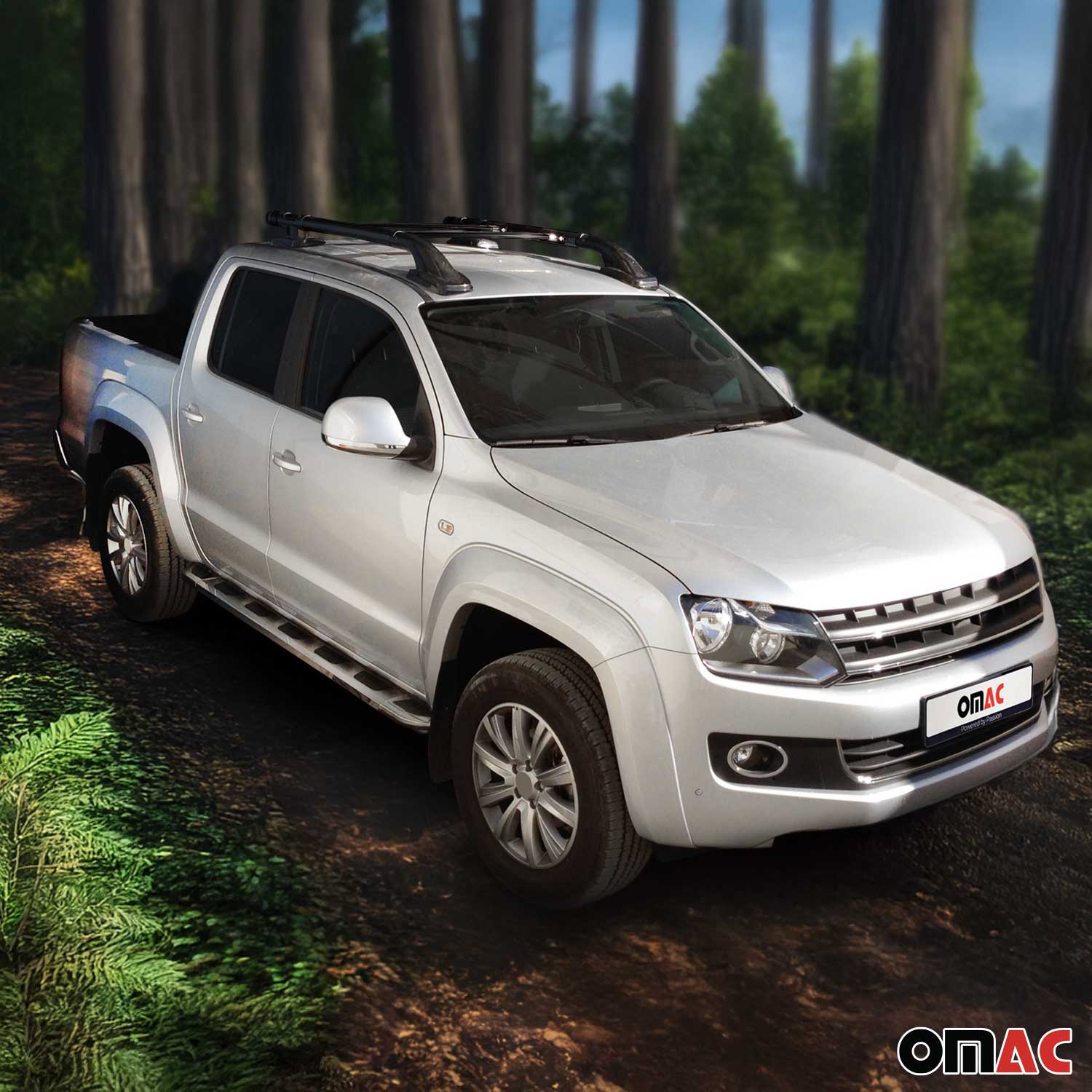 2023-2026 Chevrolet Colorado III Top Roof Rack & Side Rails Black Alu 4Pcs