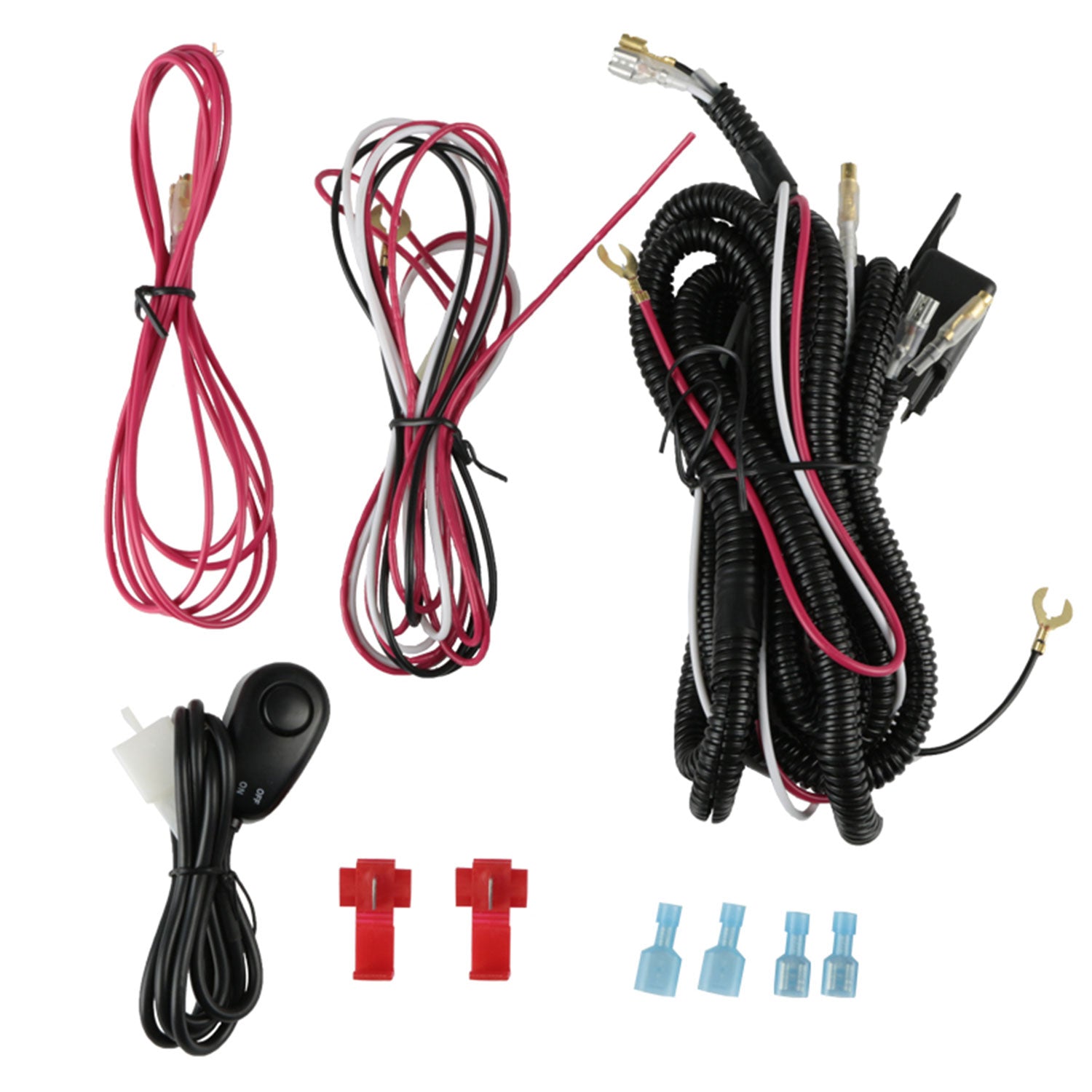 Universal Off Road 6" H3 Black Round Fog Lights w/ Mesh Guard - 2PC