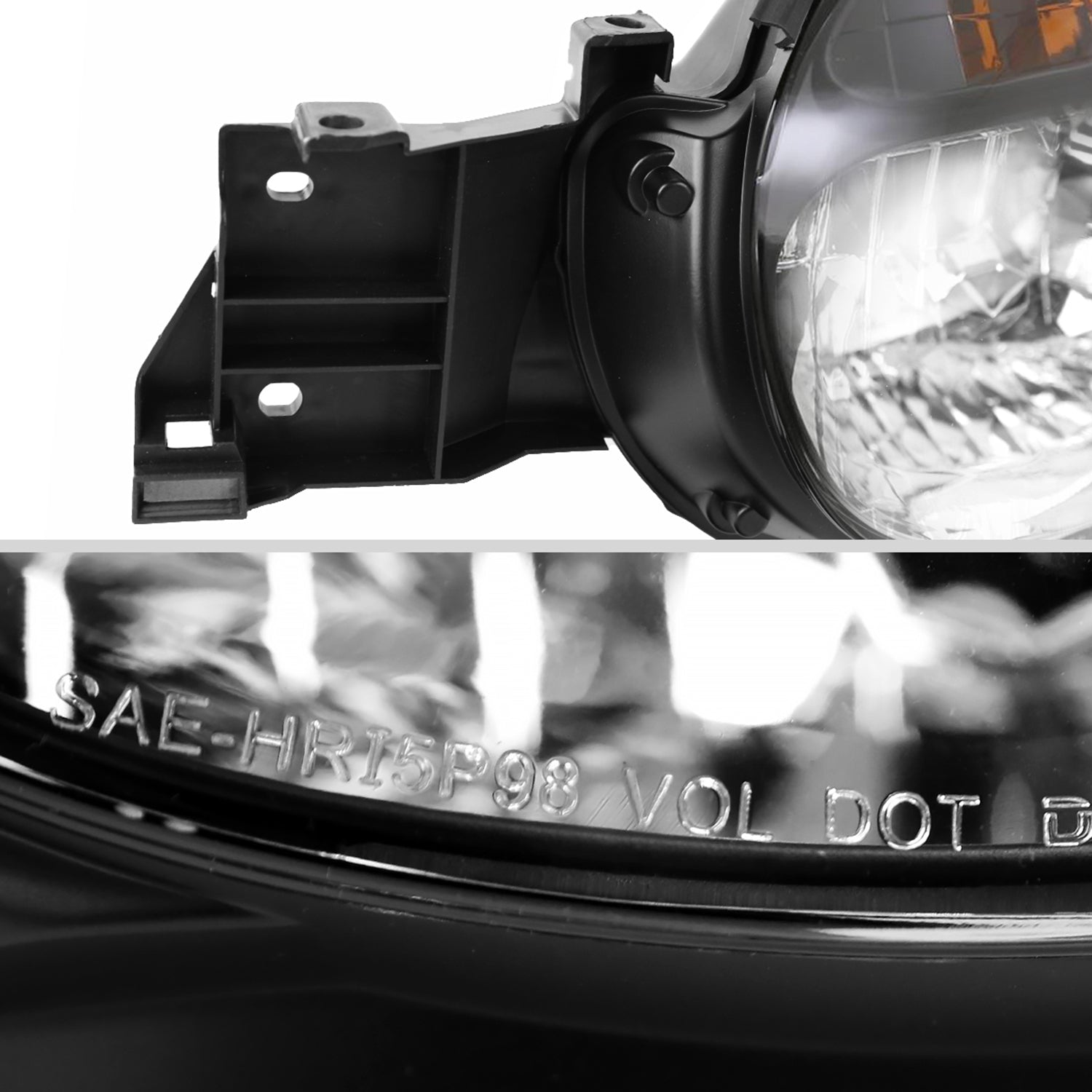 2002-2003 Subaru Impreza OEM Replacement Headlights Matte Black/Clear Lens