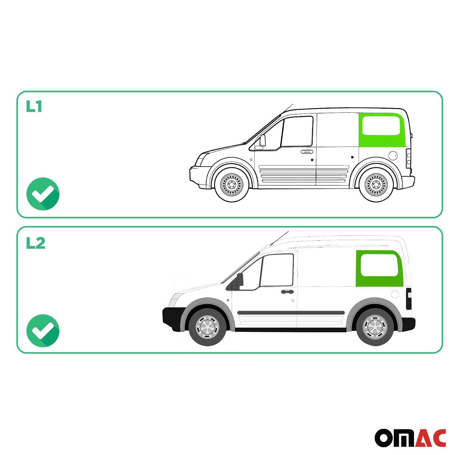 2010-2013 Ford Transit Connect Window Glass Rear Left Side L1 L2 Black