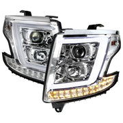 2015-2020 Chevy Tahoe Suburban/ 3500HD LED C-Bar Headlights LED Signal Chrome