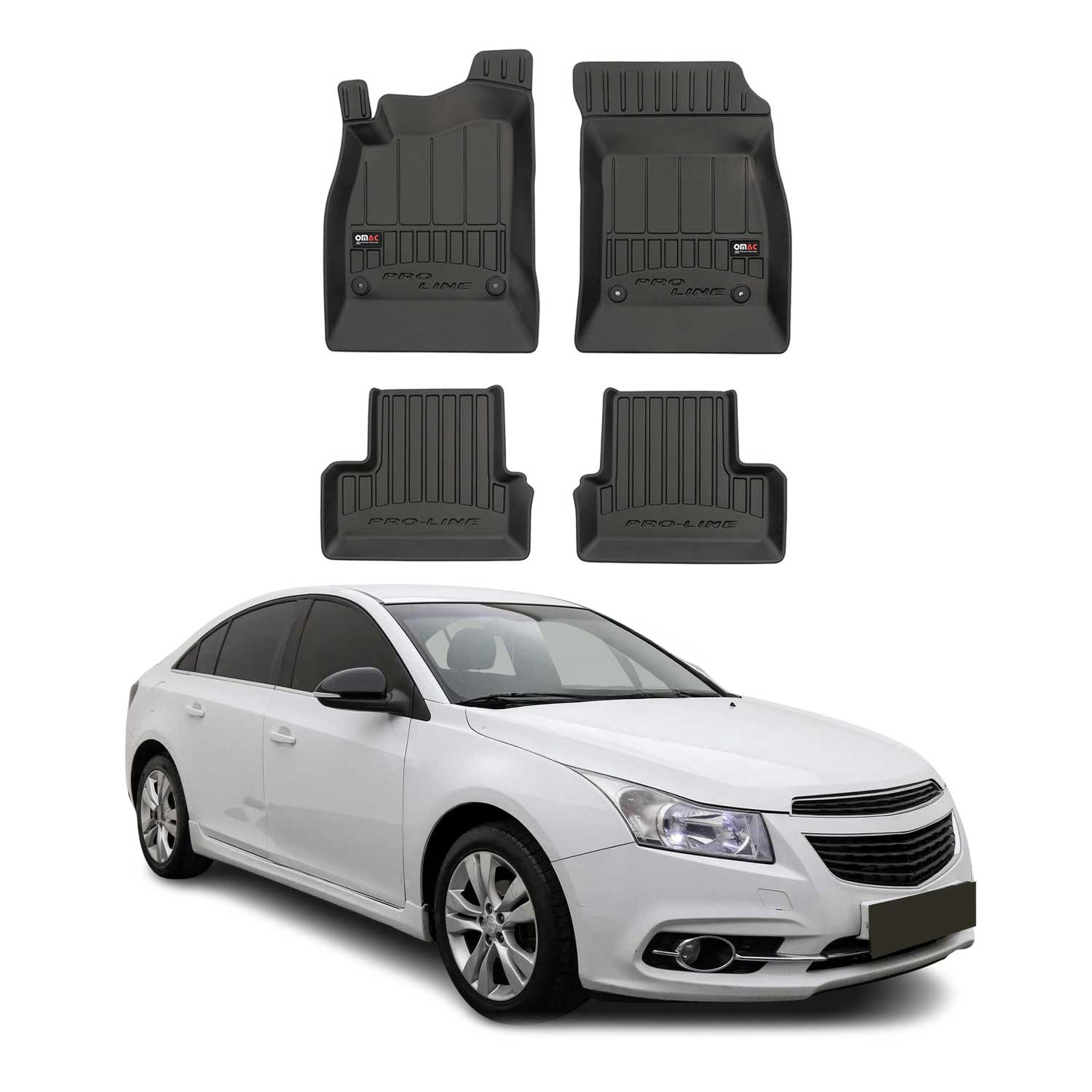 2011-2015 Chevrolet Cruze Premium Floor Mats Liners Full Set All Weather Heavy Duty