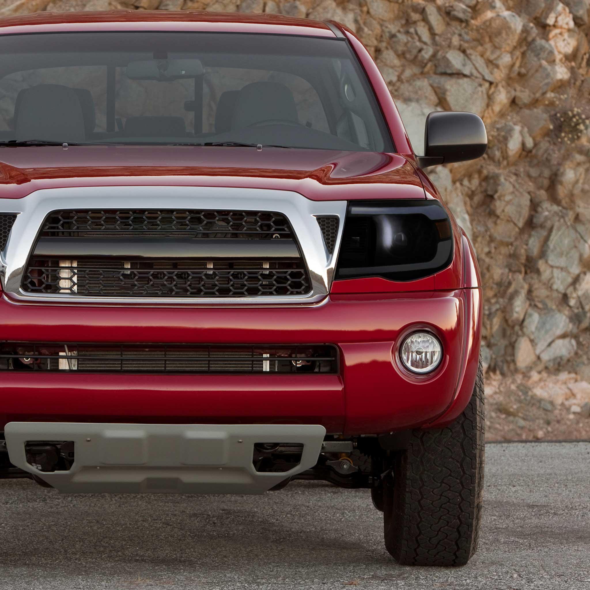 For Toyota Tacoma 2005-2011 LED Bar Projector Headlights Chrome Housing Smoked Lens