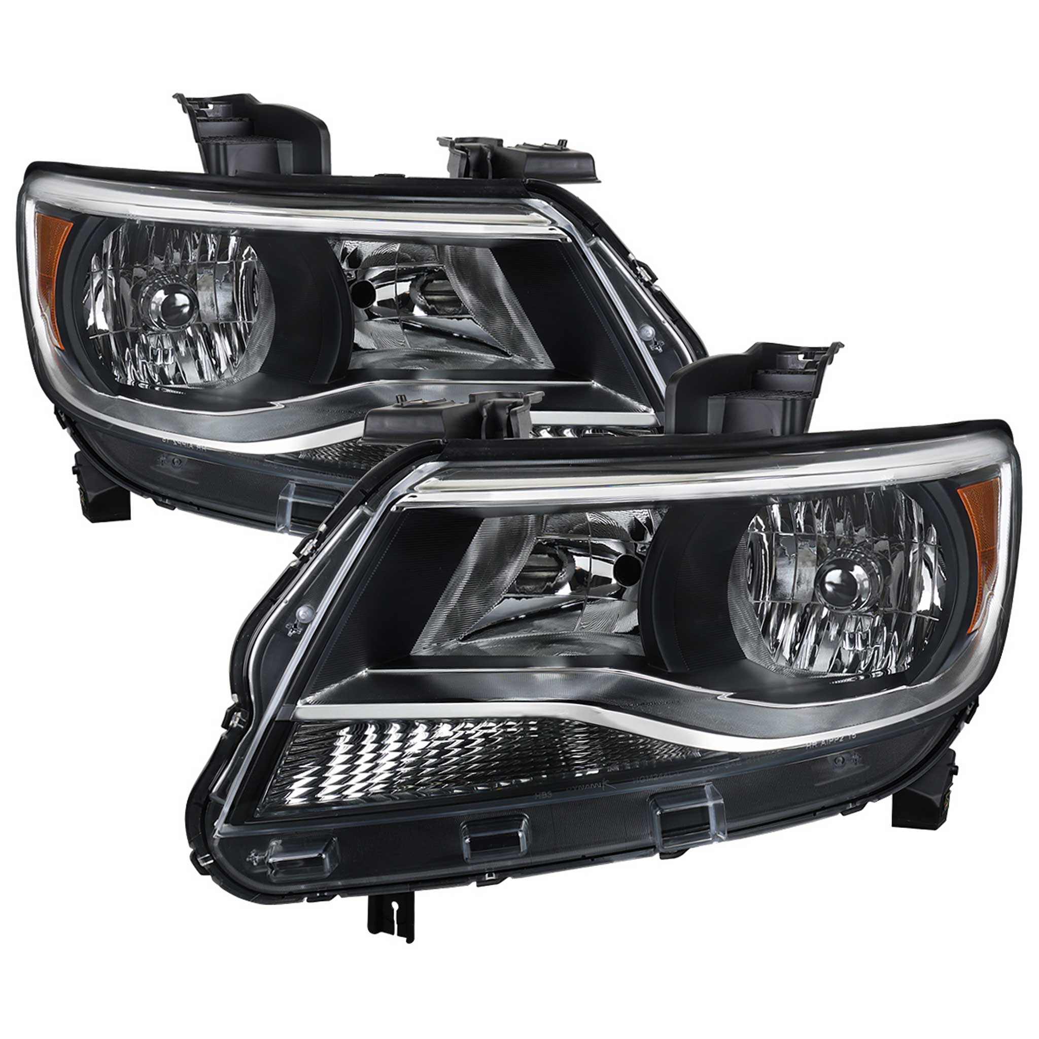For Chevrolet Colorado 2015-2022 Factory Style Headlights Black Chrome Housing Clear Lens