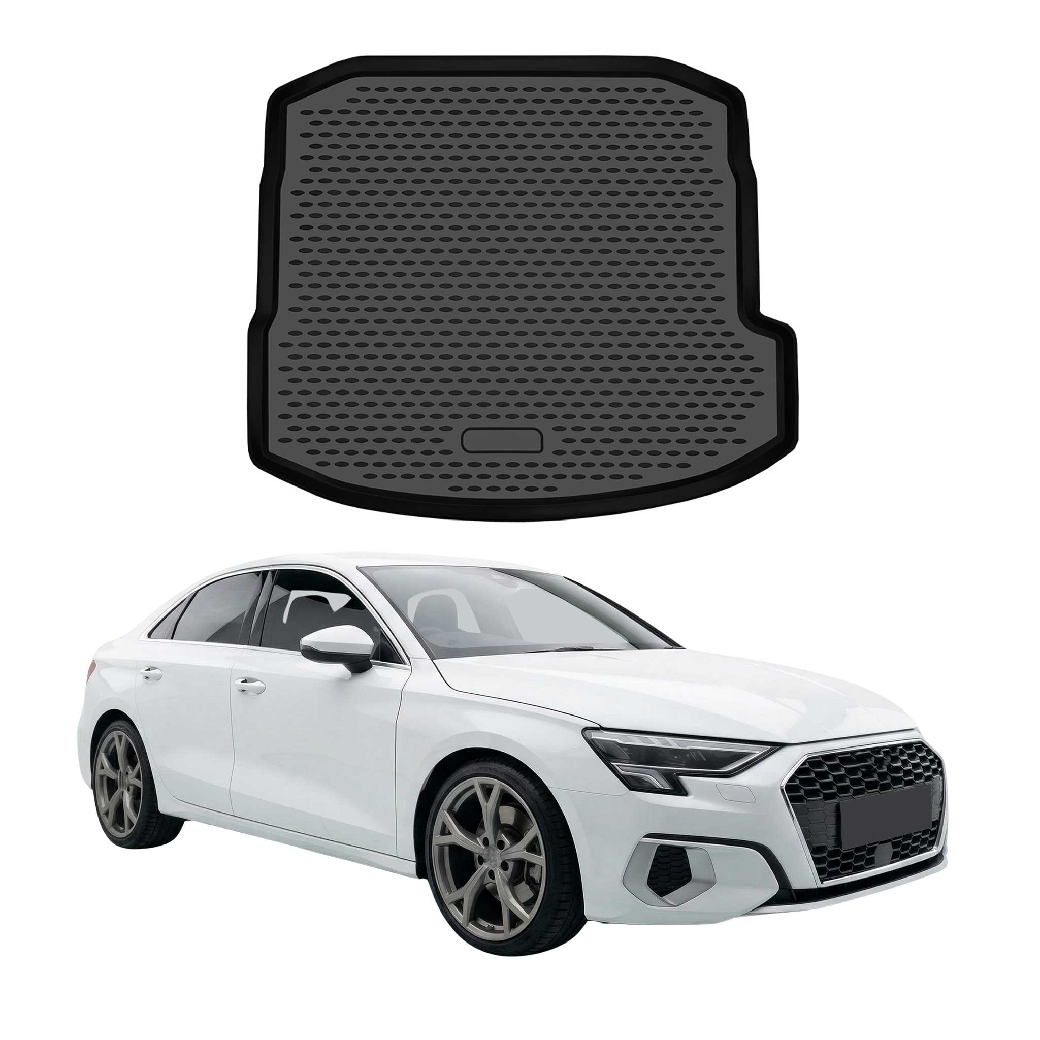 OMAC Cargo Mats Liner for Audi A3 4.gen Sedan 2022-2026 Trunk Mat TPE Black