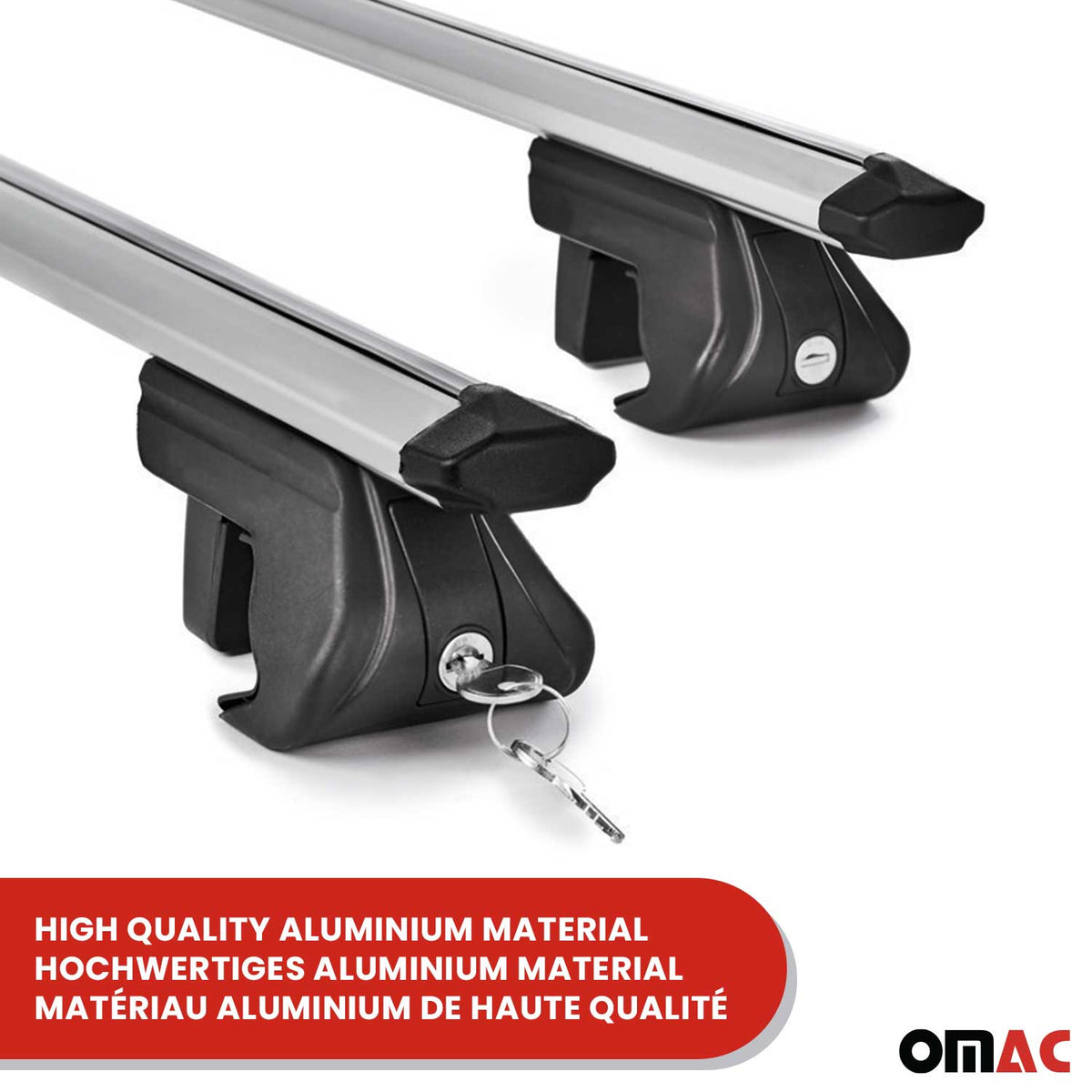 2007-2012 Hyundai Santa Fe Roof Rack Cross Bars Silver