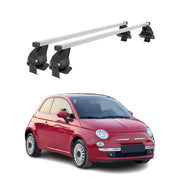 2012-2016 Fiat 500 4Door Roof Rack Cross Bars Silver