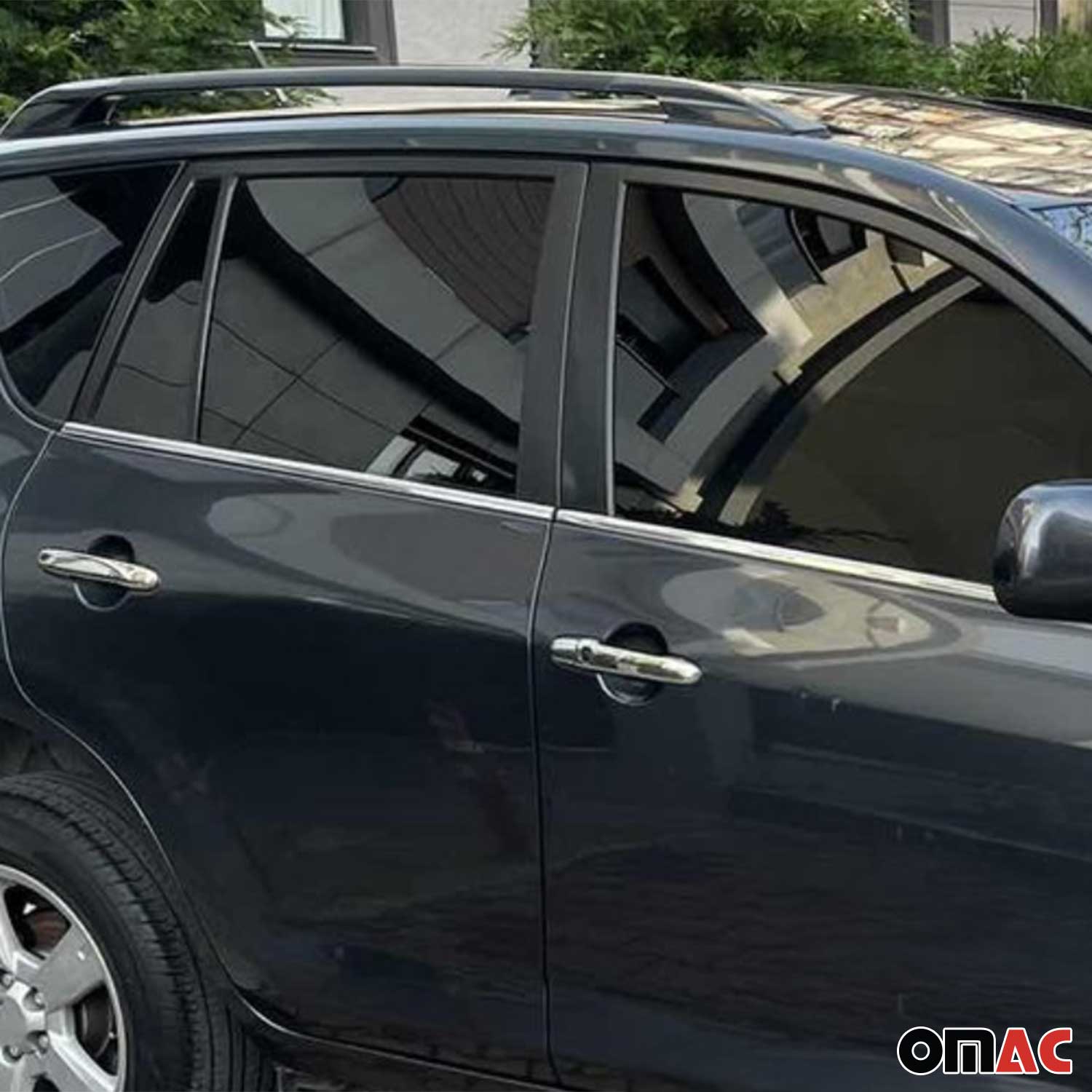 2006-2012 Toyota RAV4 Window Molding Trim Streamer Stainless Steel Silver 4 Pcs