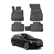 2019-2025 Audi Q8 e-tron Floor Mats Liners Full Set All Weather Black