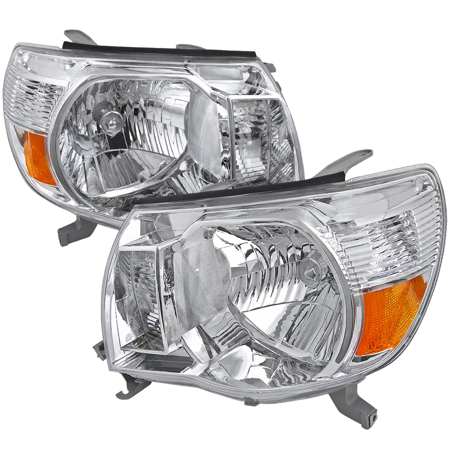 2005-2011 Toyota Tacoma Factory Style Headlights Chrome Housing/Clear Lens