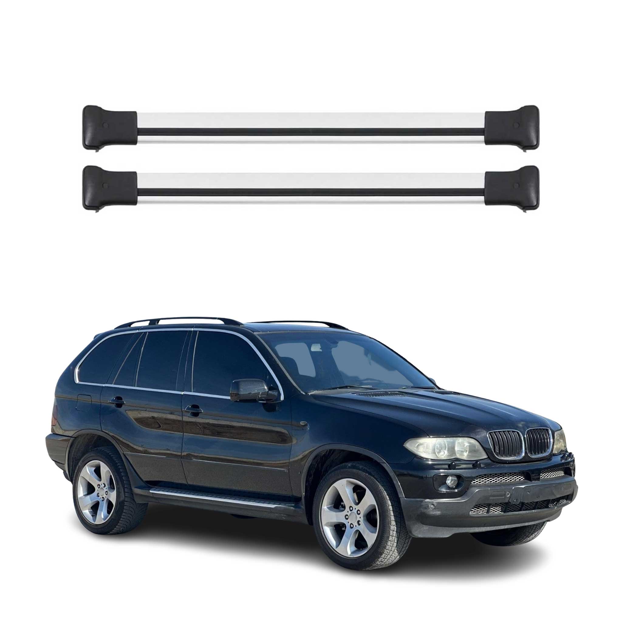 2000-2006 BMW X5 E53 Roof Rack Cross Bars Silver
